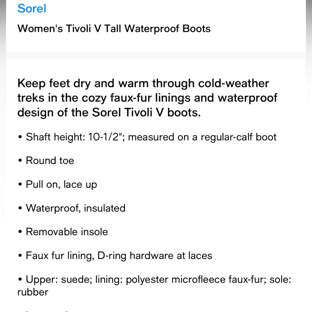 Sorel Women's Tivoli V Tall Waterproof Boots